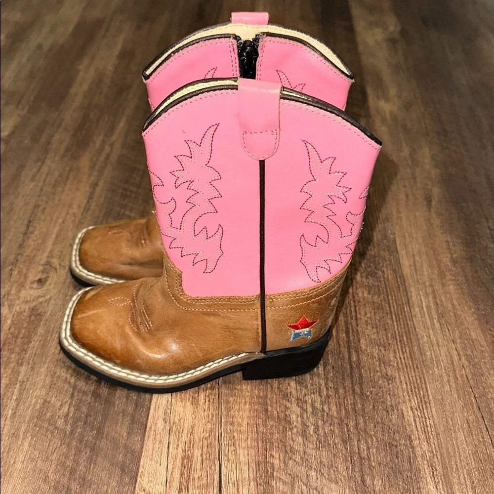 Old West Pink‎ Girls Boots size 7D
